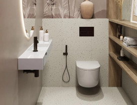 Раковина для ванной Miraggio Toni 105х22 см R литой мрамор Miramarble белый 8814230