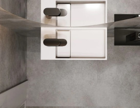 Раковина для ванной Miraggio Toni 45х22 см литой мрамор Miramarble белый 8814584