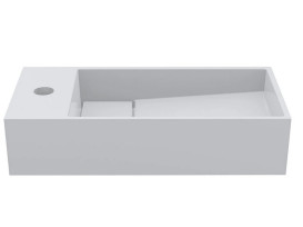 Раковина для ванной Miraggio Toni 45х22 см литой мрамор Mirasoft Technology белый 8814586