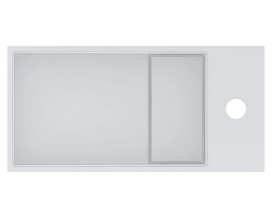 Раковина для ванной Miraggio Toni 45х22 см L литой мрамор Mirasoft Technology белый 8814209