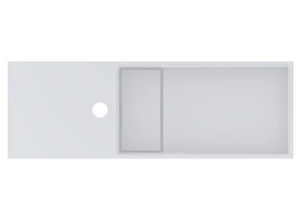 Раковина для ванной Miraggio Toni 65х22 см литой мрамор Mirasoft Technology белый 8814589