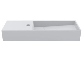 Раковина для ванной Miraggio Toni 65х22 см R литой мрамор Mirasoft Technology белый 8814240