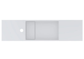 Раковина для ванной Miraggio Toni 85х22 см литой мрамор Mirasoft Technology белый 8814592