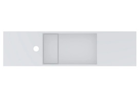 Раковина для ванної Miraggio Toni 85х22 см R мармур литий Miramarble білий матовий 8814194