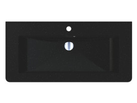 Раковина для ванной Miraggio Tres 900 90х43 см Mirastonе black shine 8813481