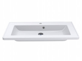 Раковина для ванної Miraggio Tres 90х43 см литий мармур Miramarble білий матовий 0001544