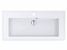 Раковина для ванной Miraggio Tres 90х43 см литой мрамор Miramarble белый матовый 0001544