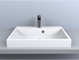 Раковина для ванної Miraggio Varna 600 врізна з отвором під змішувач білий глянсовий 0000254