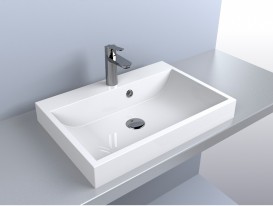 Раковина для ванної Miraggio Varna 600 врізна з отвором під змішувач білий глянсовий 0000254