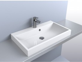 Раковина для ванной Miraggio Varna 700 врезная с отверстием под смеситель белый глянцевый 0000256