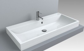 Раковина для ваної кімнати Geberit VariForm 50х40 см з отвором переливу прямокутна білий 0000260