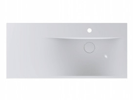 Раковина для ванної Miraggio Viola 1000 литий мармур Miramarble білий 0000622