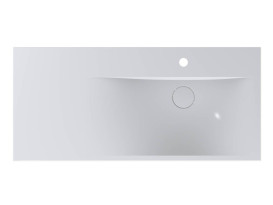 Раковина для ванной Miraggio Viola 1000 R 100х46 см Miramarble белый глянцевый 8813427