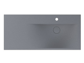 Раковина для ванной Miraggio Viola 1000 R 100х46 см Mirastonе серый матовый 8813431