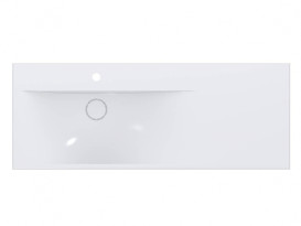 Раковина для ванной Miraggio Viola 1200 L 120х46 см Miramarble белый глянцевый 0002661