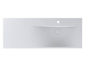 Раковина для ванной Miraggio Viola 1200 R 120х46 см Miramarble белый глянцевый 8813432