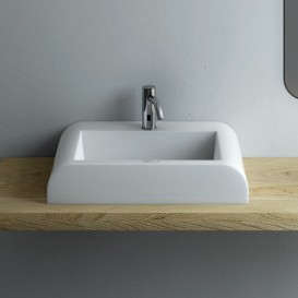 Раковина для ванной Marmorin Duna 60х45 см литой камень белый 190 060 020 xx x