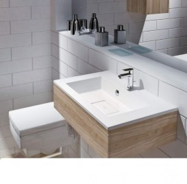 Раковина для ванної Marmorin Lira 50,2х39 см литий камінь білий 640 050 020 xx x