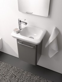 Раковина для ванної на тумбу Kolo Life 40 лівостороння з покриттям Reflex біла M22441900