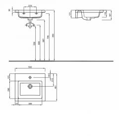 Раковина для ванної на тумбу Kolo Twins 50 з тонким бортом L51950000