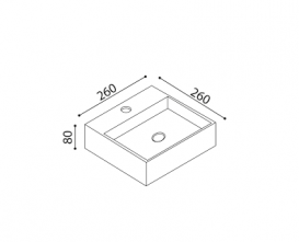 Раковина для ванної накладна AeT колекція Acquafredda біла L318T0R1V1