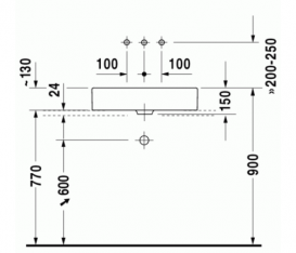Раковина для ванної накладна Duravit колекція Vero 60х38х15 біла 0455600000