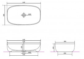 Раковина для ванної накладна Galassia колекція Dream біла 7300