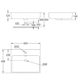Раковина для ванной накладная Grohe Cube Ceramic 60 альпин-белый 39234000