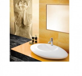 Раковина для ванной Marmorin Lavinia 89х51,5 см литой камень белый 120 089 020 xx x