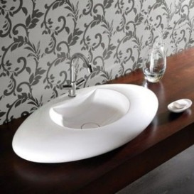 Раковина для ванной Marmorin Lavinia 89х51,5 см литой камень белый 120 089 020 xx x