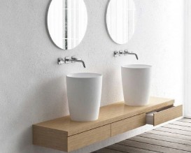 Раковина для ванной Marmorin Lara Ø40 см литой камень белый 665 040 0xx xx x