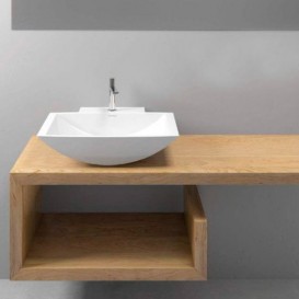 Раковина для ванної Marmorin Atria 65х52 см литий камінь білий 150 065 020 xx x