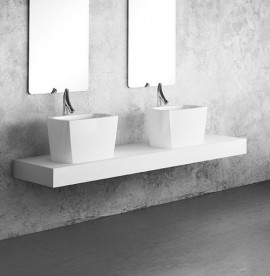 Раковина для ванной Marmorin Isar I 45,7х33 см литой камень белый P 597 040 020 010