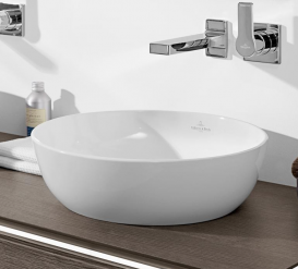 Раковина для ванной накладная Villeroy&Boch ARTIS 43 см без отв. под смеситель альпин-белый 417943R1