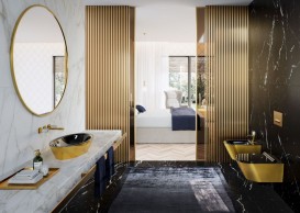 Раковина для ванної накладна Catalano Gold & Silver 70х42 кераміка колір чорний / золото 170VLNNO