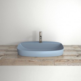 Раковина для ванної накладна Catalano Colori 65х42 кераміка колір синій поверхню сатин 165GRLXNAS