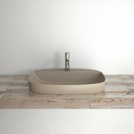 Раковина для ванной накладная Catalano Colori 65х42 керамика цвет коричневый поверхность сатин 165GRLXNMS