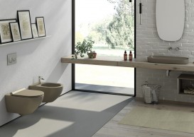 Раковина для ванної накладна Catalano Colori 75х40 кераміка колір коричневий поверхню сатин 175AGRLXMS