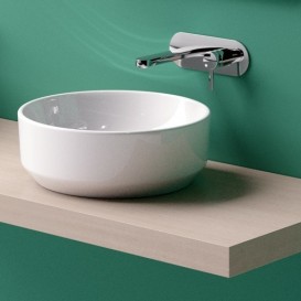 Раковина для ванної накладна Catalano Green 42х42 кругла керамічна колір білий 142AGR00