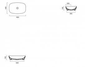 Раковина для ванной накладная Catalano Green Lux 60х40 керамическая цвет белый 160APGRLX00