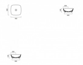 Раковина для ванной накладная Catalano Green Lux 40х40 керамическая цвет белый 140APGRLX00
