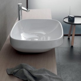 Раковина для ванної накладна Hatria Abito 58х45 см Alchemy санфарфор білий A0YXXA