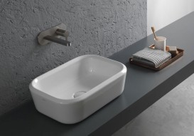 Раковина для ванної накладна Hatria Pencil 38x55 см санфарфор білий Y1GF01