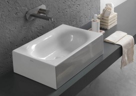 Раковина для ванной накладная Hatria Valley 40х60 санфарфор белый Y1GD01