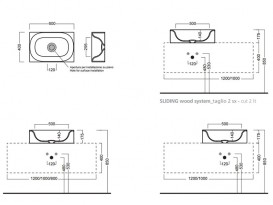Раковина для ванной накладная Hatria Valley 40х60 санфарфор белый Y1GD01
