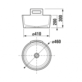 Раковина для ванной накладная Jika Art Ø 46 см керамика белый H8101410001041
