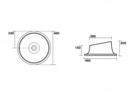 Раковина для ванної накладна Kerasan Ciotola C5 ø46 см білий матовий 430530