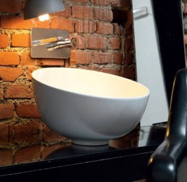 Раковина для ванной накладная Kerasan Ciotola C4 ø46 см коричневый орех 430481