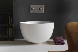 Раковина для ванной накладная Kerasan Ciotola C1 ø46 см санфарфор белый матовый 430130