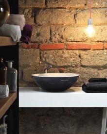 Раковина для ванної накладна Kerasan Ciotola C3 ø46 см санфарфор декор 4 (перлинно-сірий) 430363